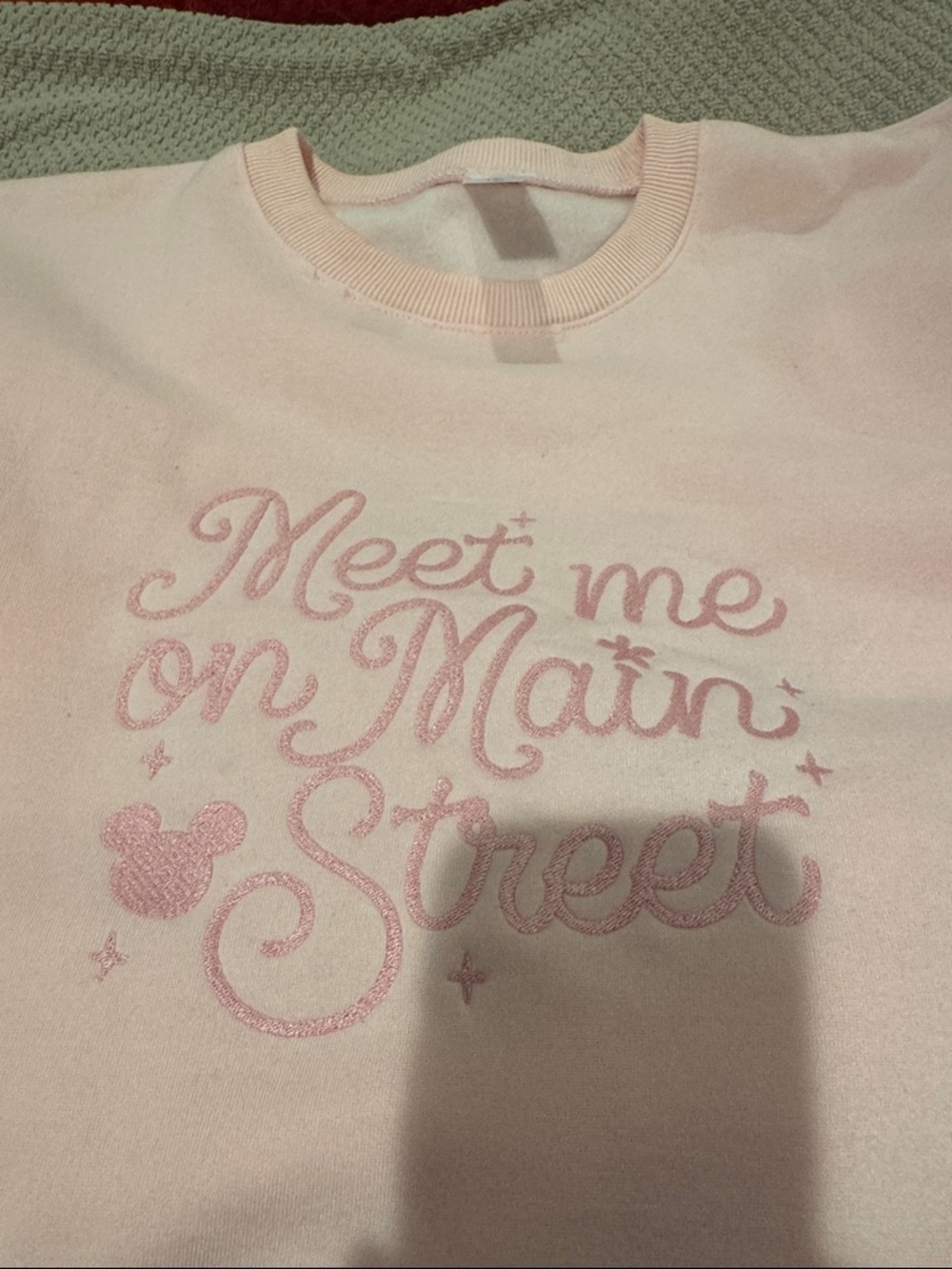 Disney Light Pink Glitter 'Meet Me on Main Street' Crewneck - Picture 2 of 4